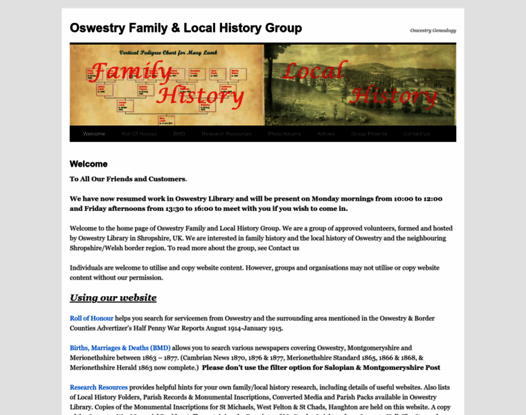 Oswestrygenealogy.org.uk thumbnail