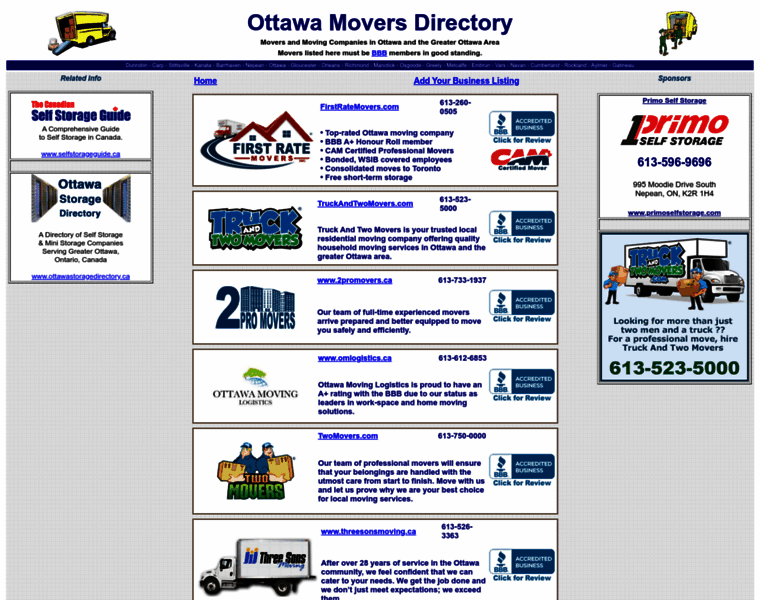 Ottawamoversdirectory.ca thumbnail