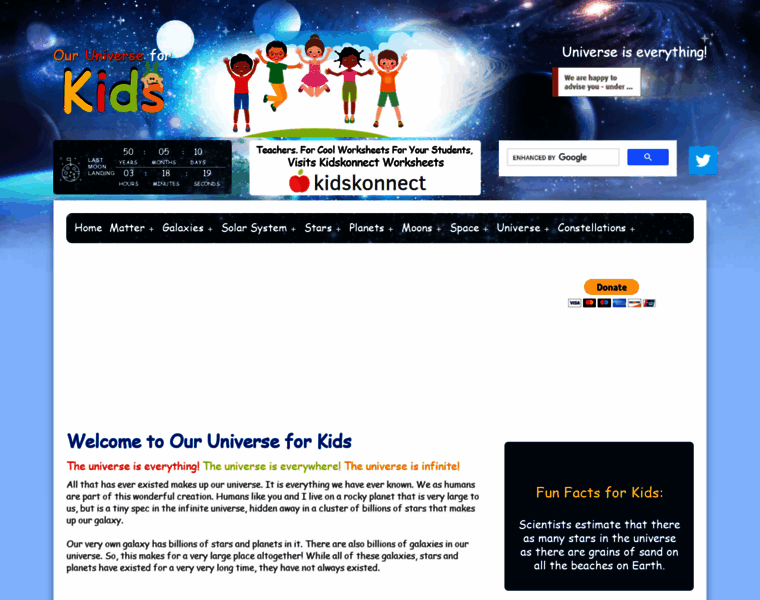Ouruniverseforkids.com thumbnail