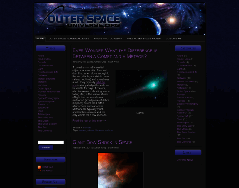 Outerspaceuniverse.org thumbnail