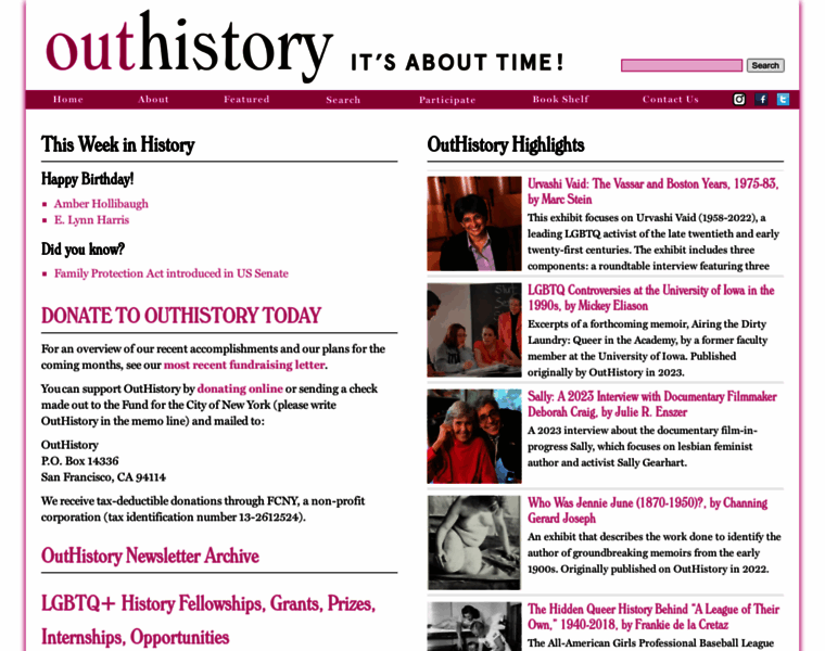 Outhistory.org thumbnail