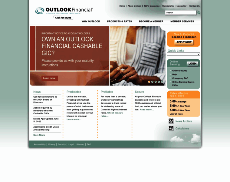 Outlookfinancial.com thumbnail