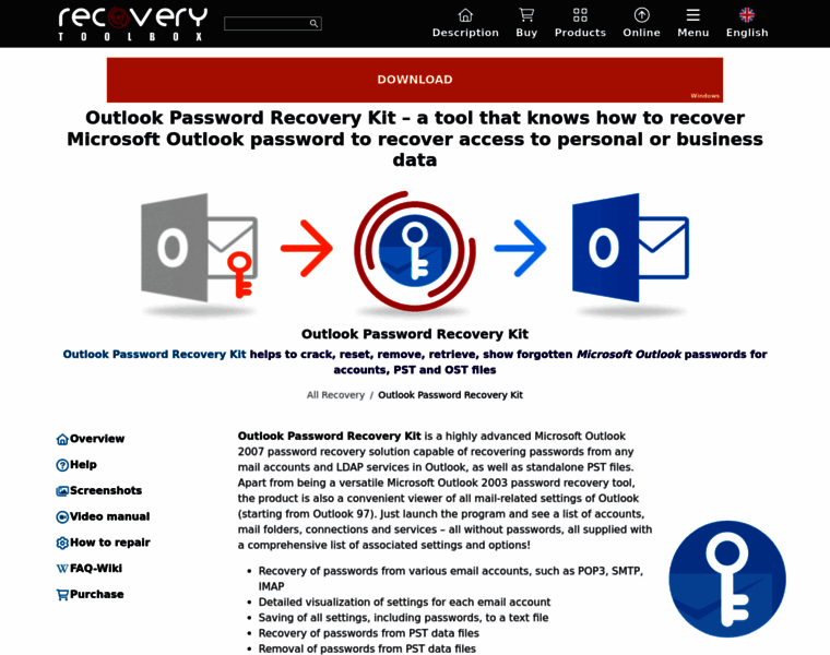 Outlookpassword.recoverytoolbox.com thumbnail