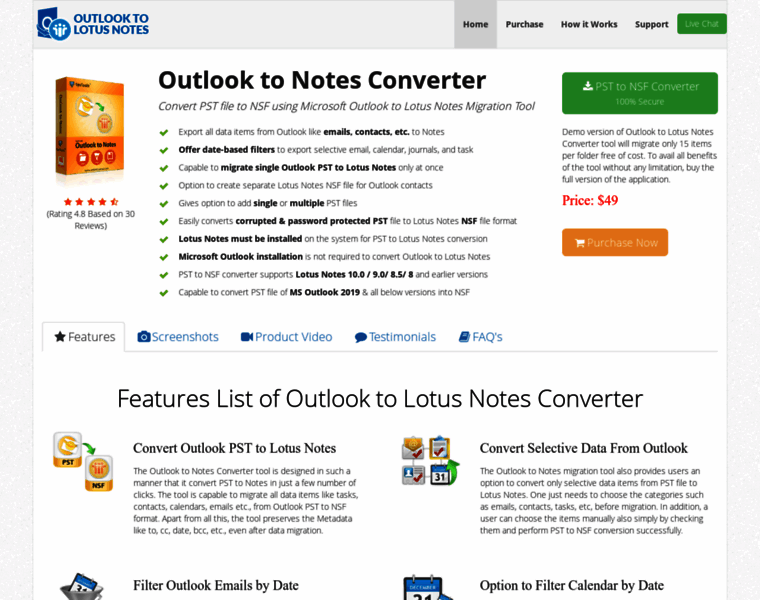Outlooktolotusnotes.com thumbnail
