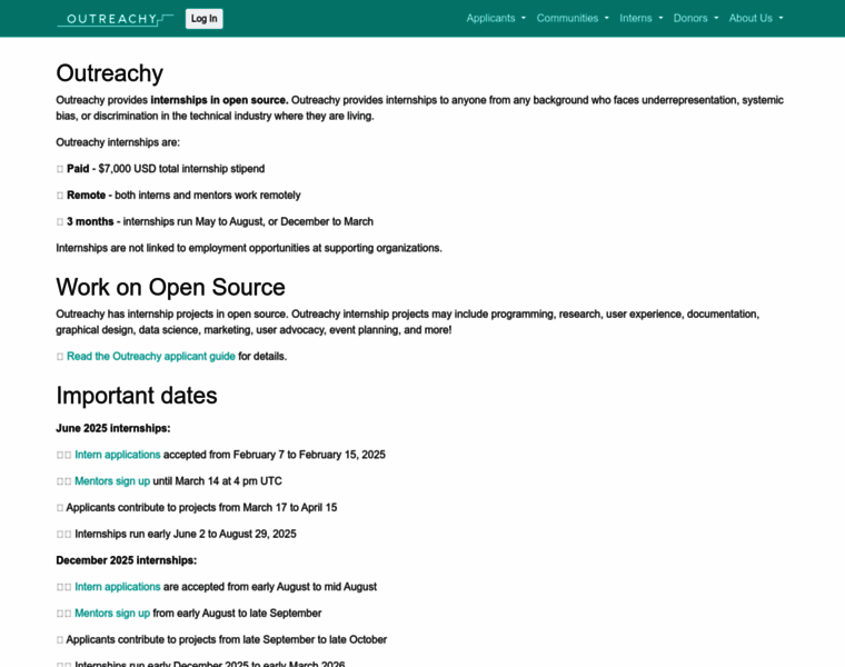 Outreachy.org thumbnail Outreachy.org thumbnail