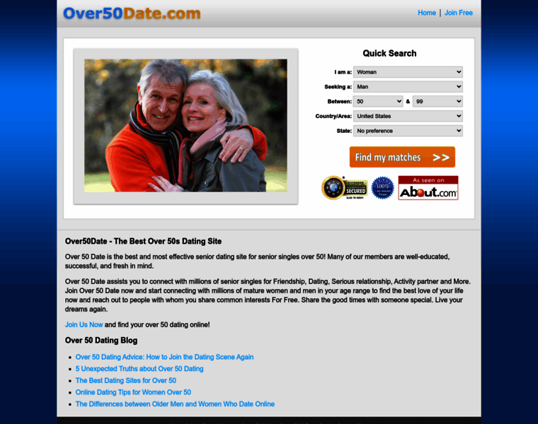 Over50date.com thumbnail