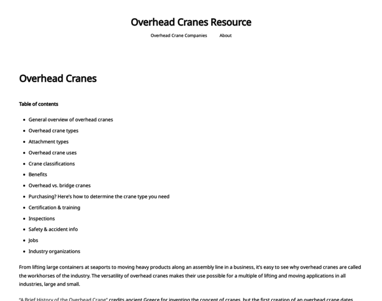 Overhead-cranes.org thumbnail