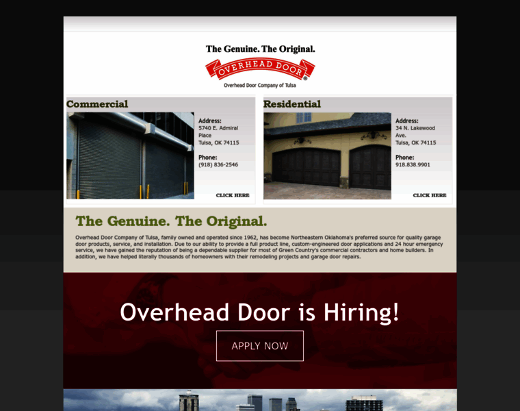 Overheaddoortulsa.com thumbnail
