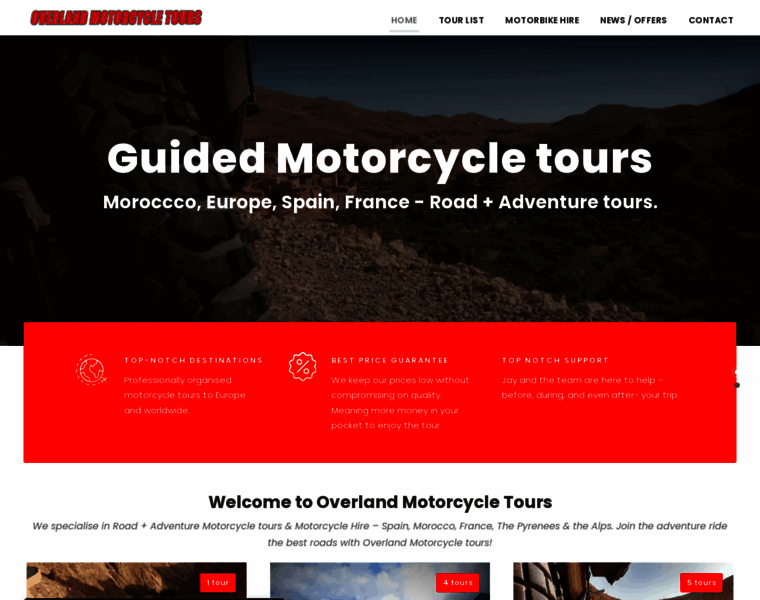 Overlandmotorcycletours.com thumbnail