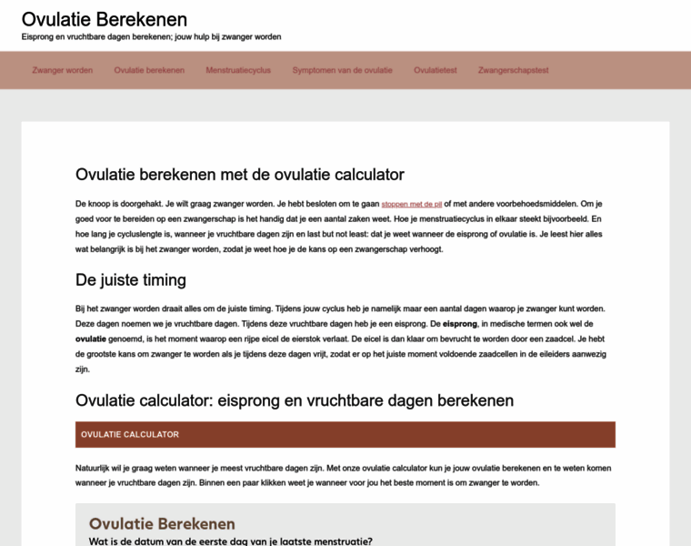 Ovulatie-berekenen.com thumbnail