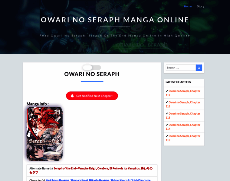 Owari-no-seraph.com thumbnail