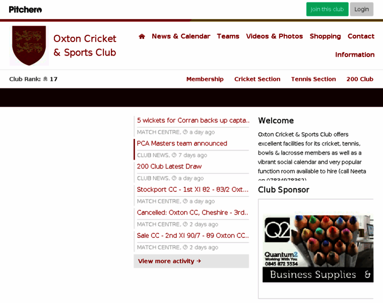Oxtoncricketclub.com thumbnail