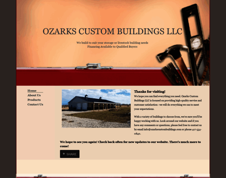 Ozarkscustombuildings.com thumbnail