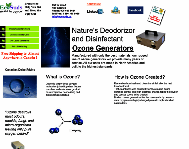 Ozonegenerators.ca thumbnail Ozonegenerators.ca thumbnail