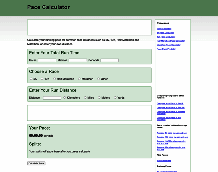 Pace-calculator.com thumbnail