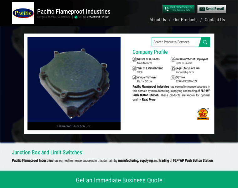 Pacificflameproofindustries.com thumbnail