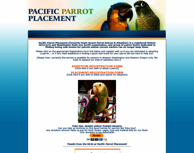 Pacificparrots.org thumbnail