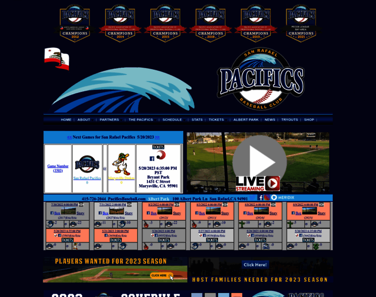 Pacificsbaseball.com thumbnail