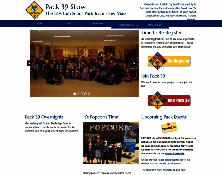 Pack39stow.org thumbnail