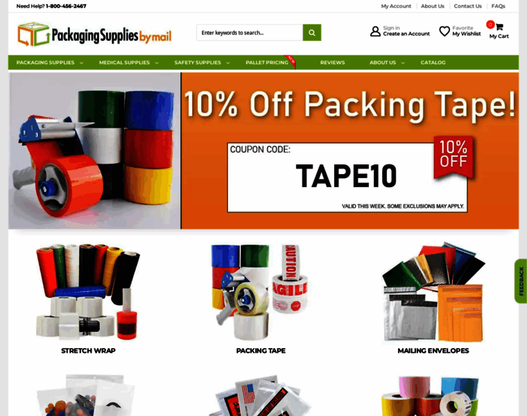 Packagingsuppliesbymail.com thumbnail