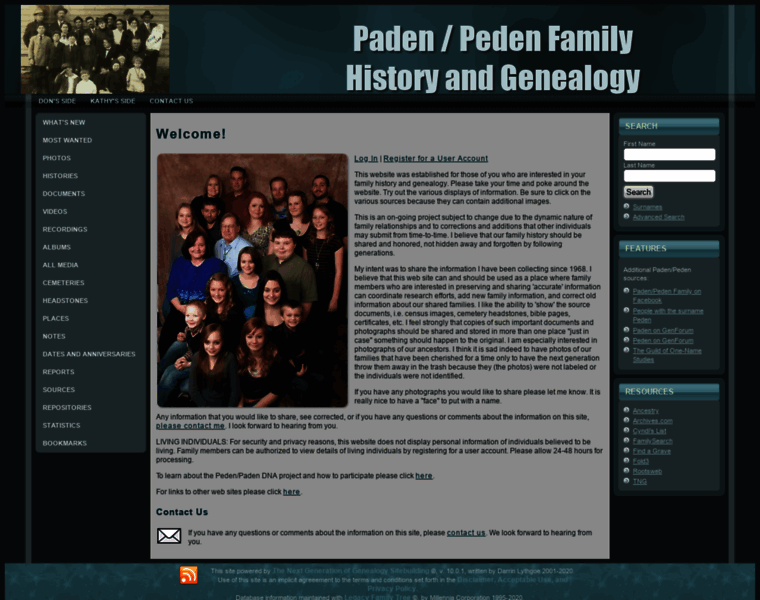 Padenfamily.org thumbnail