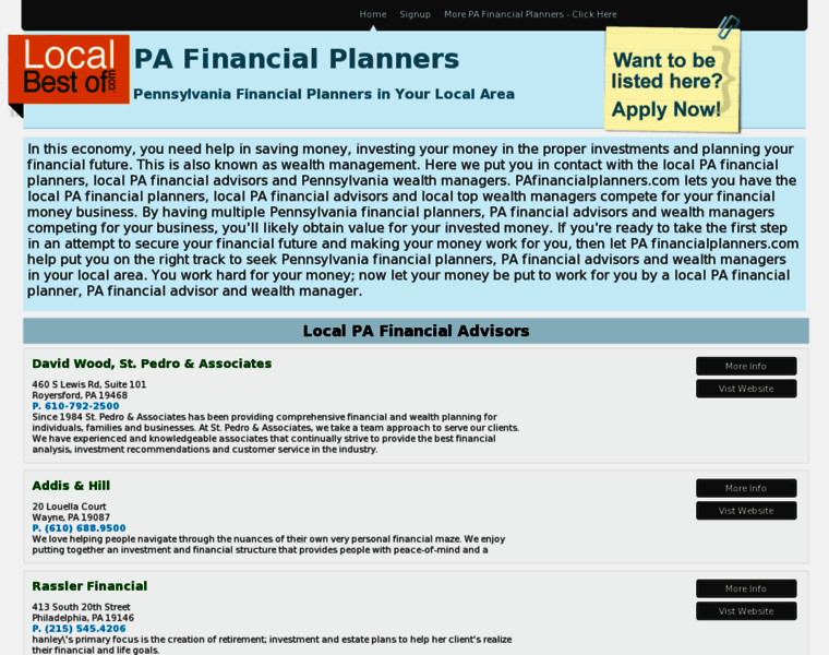 Pafinancialplanners.com thumbnail