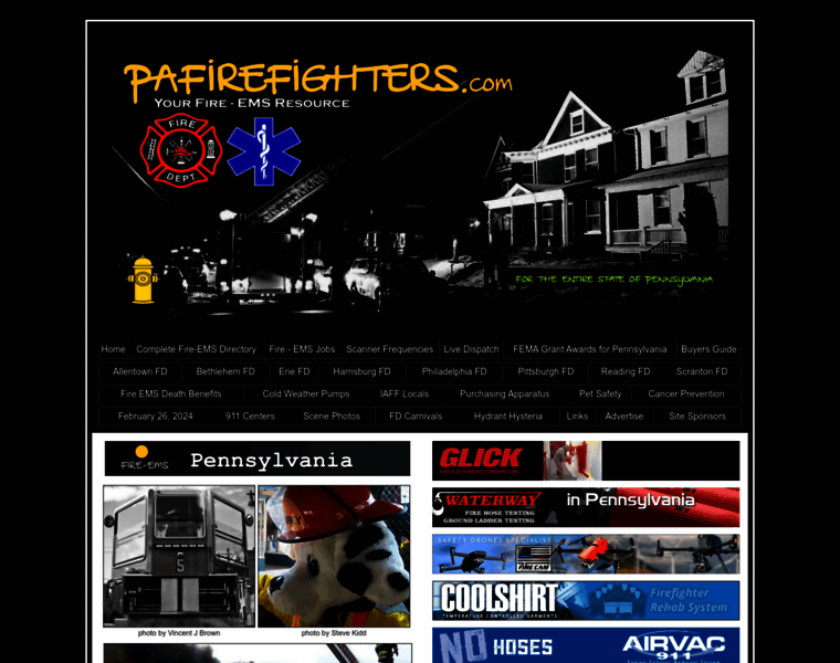 Pafirefighters.com thumbnail