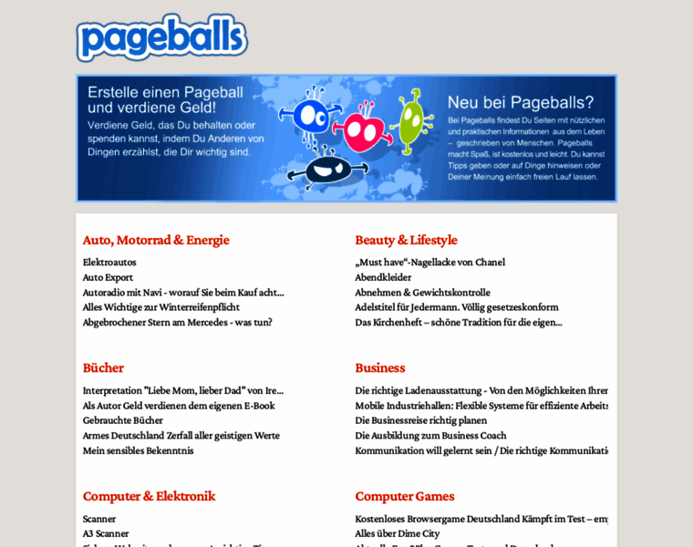 Pageballs.com thumbnail