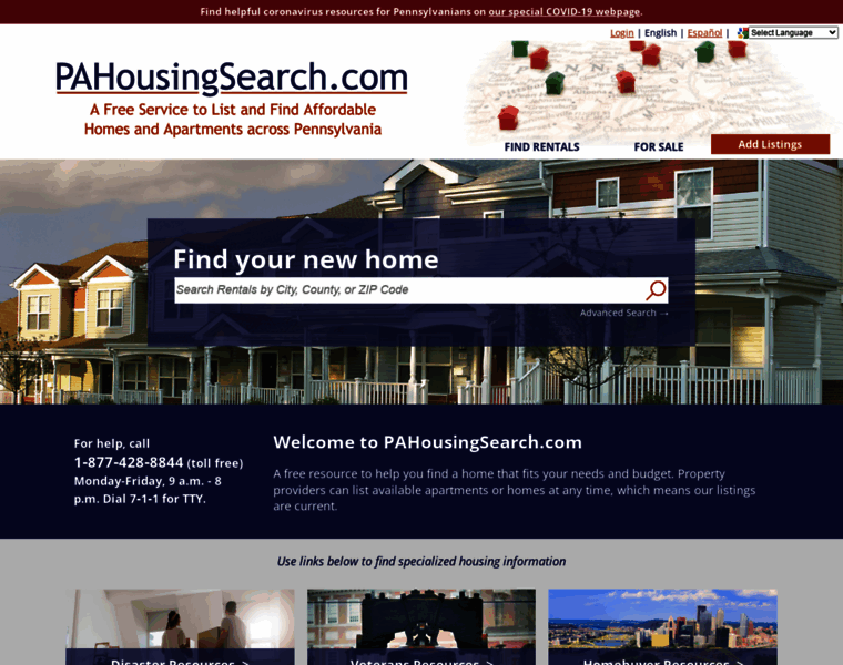 Pahousingsearch.com thumbnail