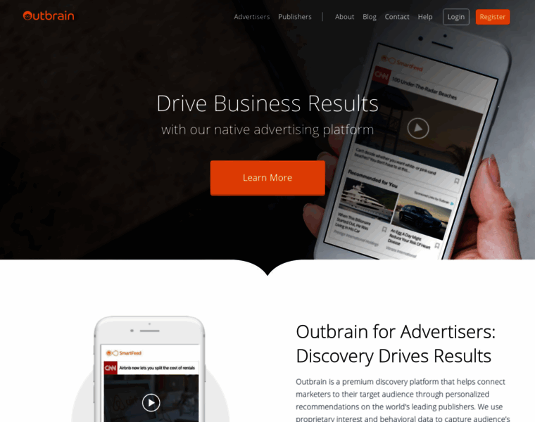 paid.outbrain.com at WI. Performance-Based Native Advertising Platform ...