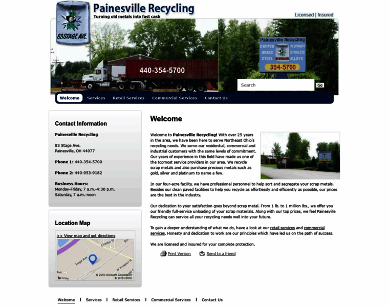 Painesvillerecycling.com thumbnail
