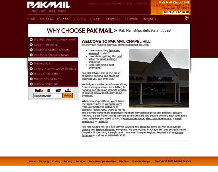 Pakmailchapelhill.com thumbnail