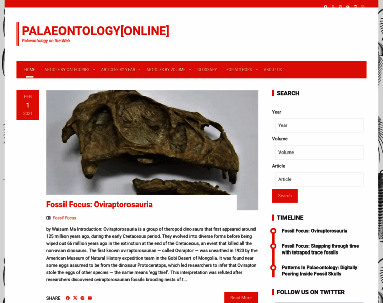 Palaeontologyonline.com thumbnail