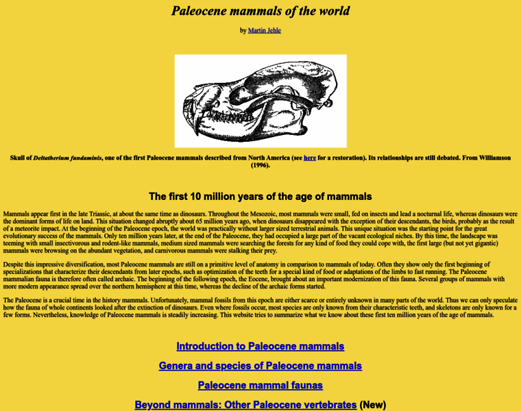Paleocene-mammals.de thumbnail