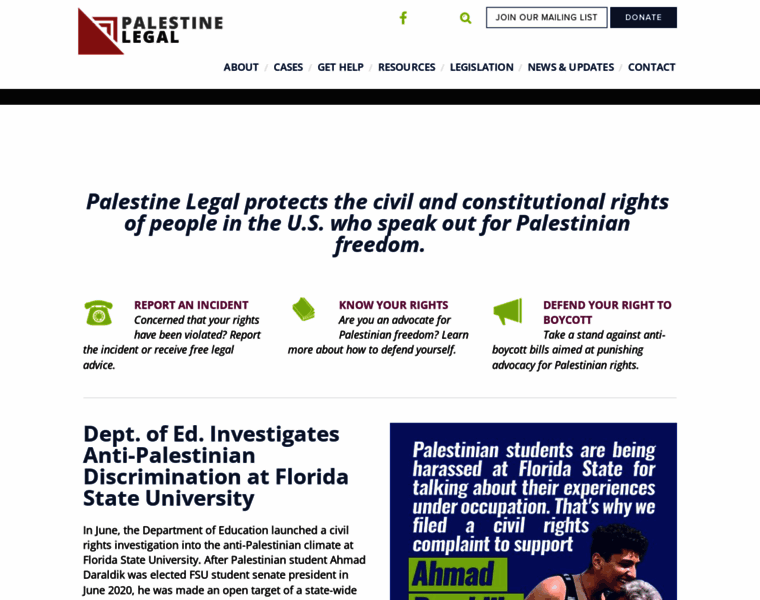 Palestinelegalsupport.org thumbnail