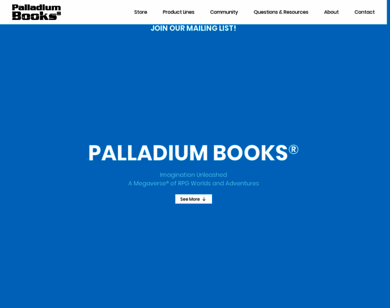 Palladiumbooks.com thumbnail