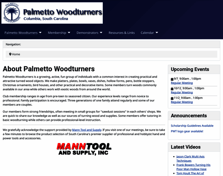 Palmettowoodturners.org thumbnail