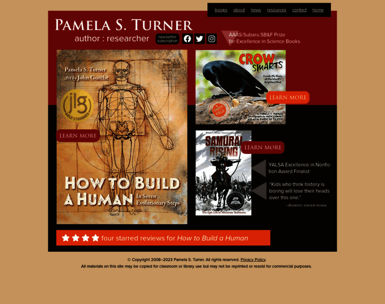 Pamelasturner.com thumbnail