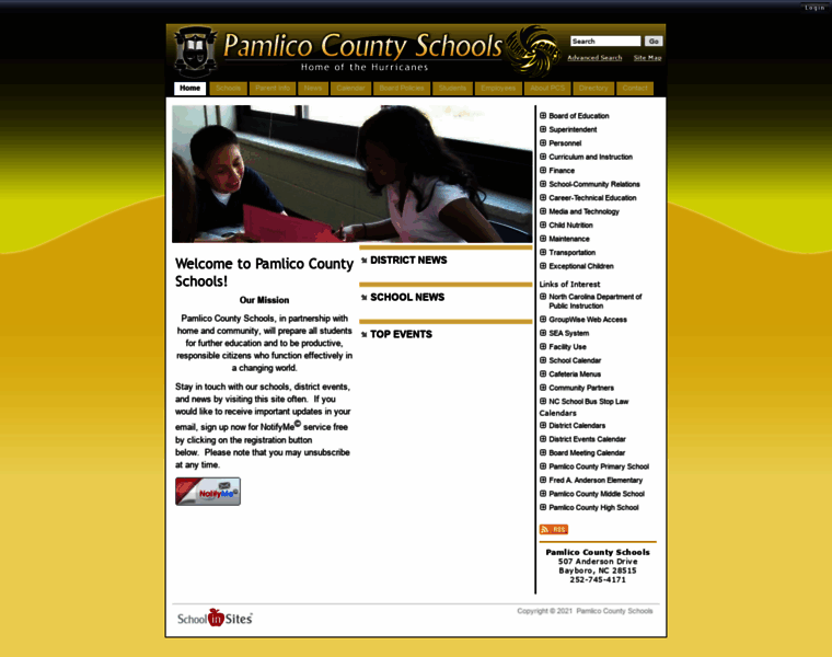 Pamlicocounty.schoolinsites.com thumbnail