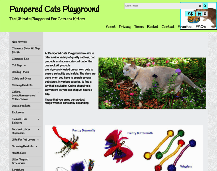 Pamperedcatsplayground.com.au thumbnail