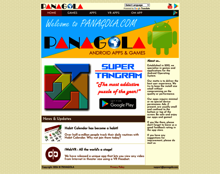 Panagola.com thumbnail
