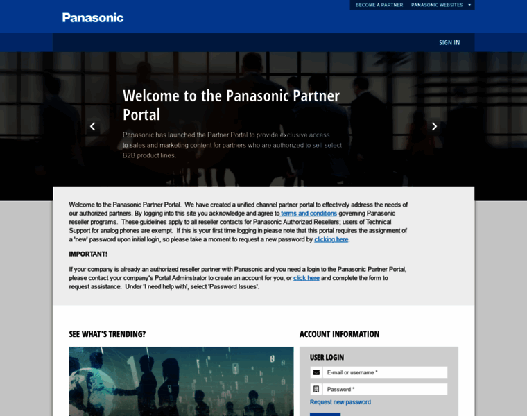 Panasonicpartnerportal.com thumbnail