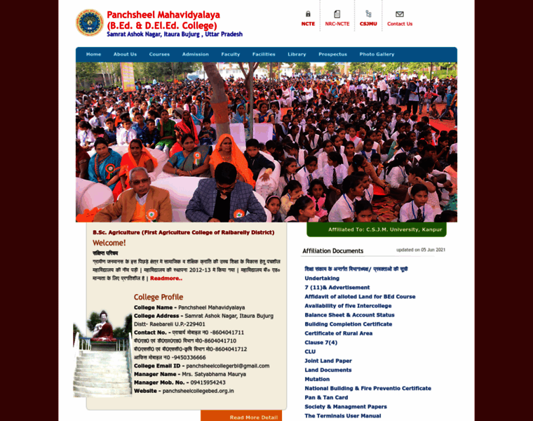 Panchsheelcollegebed.org.in thumbnail