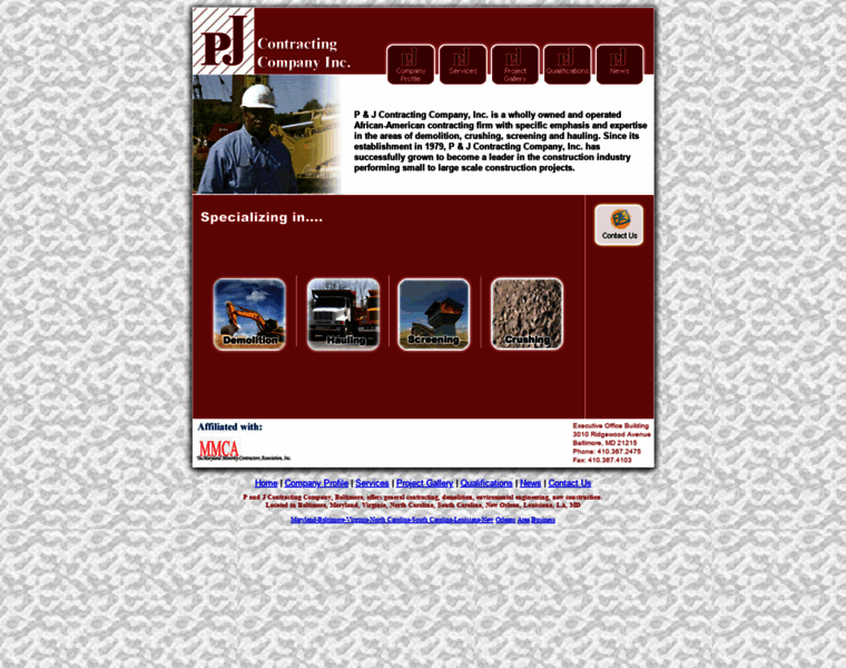 Pandjcontracting.com thumbnail