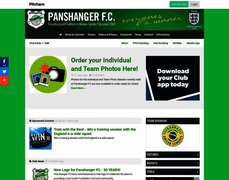 Panshangerfc.co.uk thumbnail