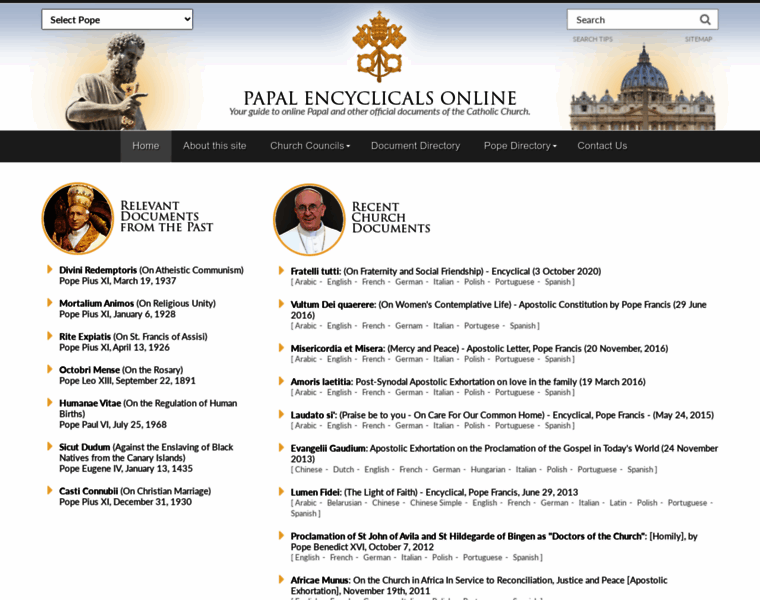 Papalencyclicals.net thumbnail