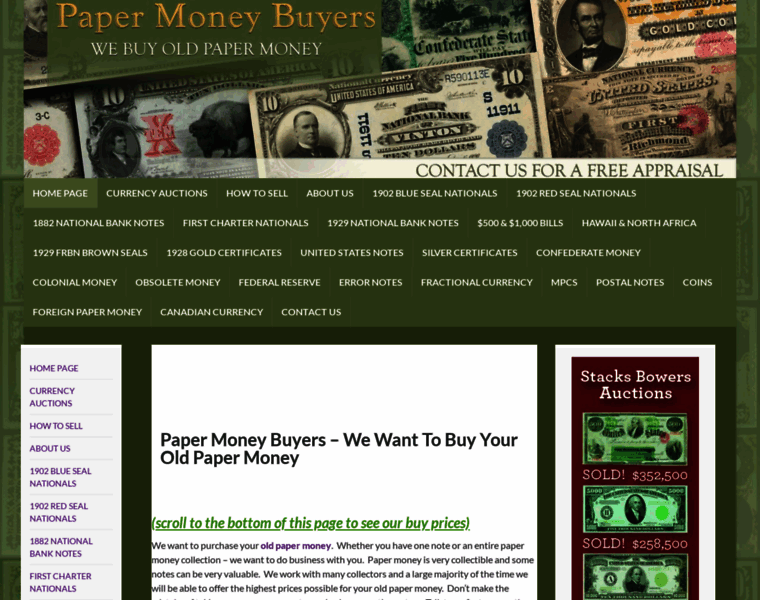 Papermoneybuyers.com thumbnail