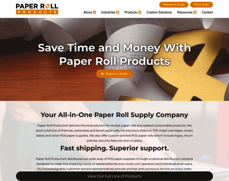 Paperrollproducts.com thumbnail
