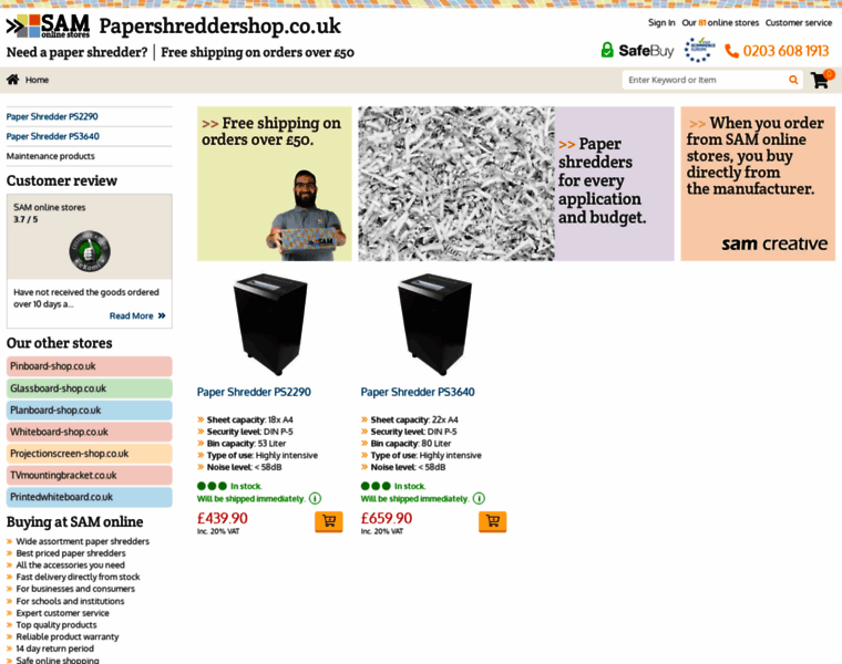Papershreddershop.co.uk thumbnail