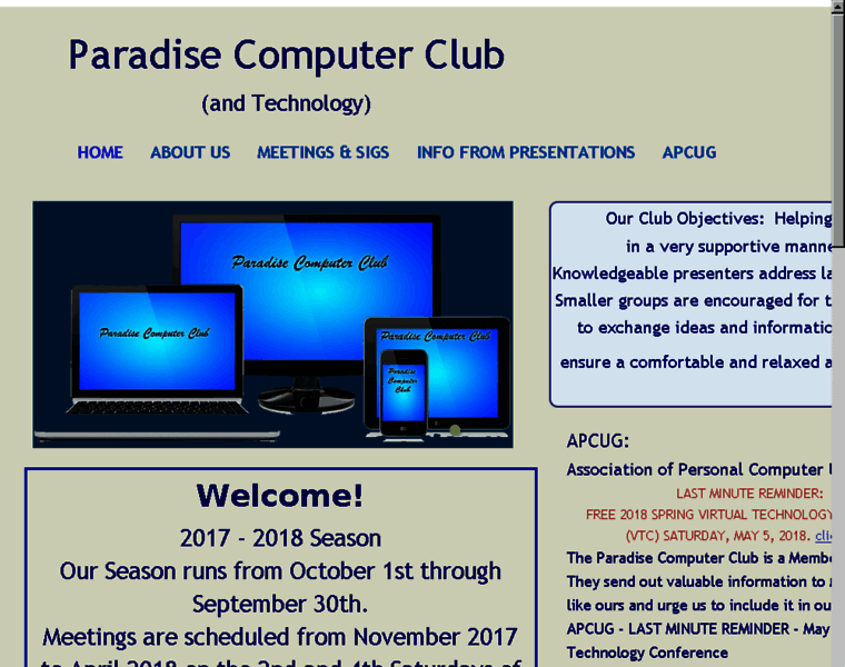 Paradisecomputerclub.org thumbnail